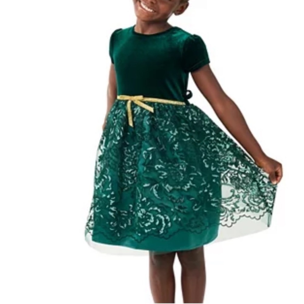 Blueberi Boulevard Glitter Lace Dress size 6x
